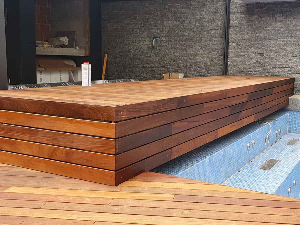 IPE Lapacho drvo decking bazen Inox most za izvlacenje pokrova 2