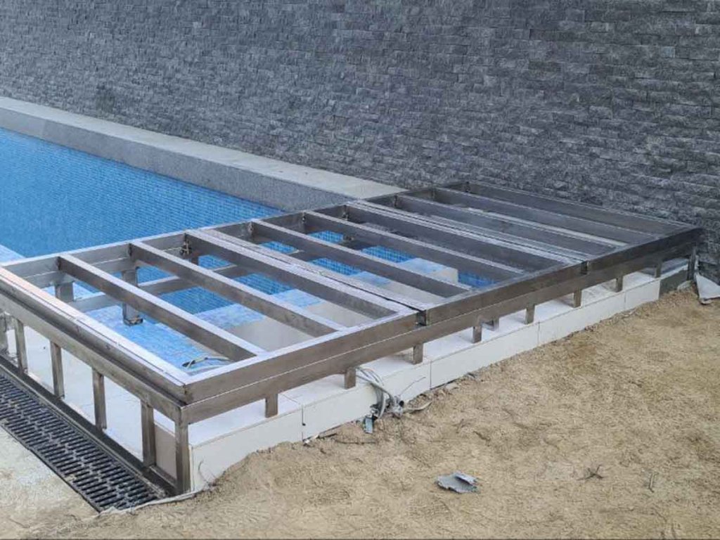 IPE Lapacho drvo decking bazen konstrukcija za pokrov bazena