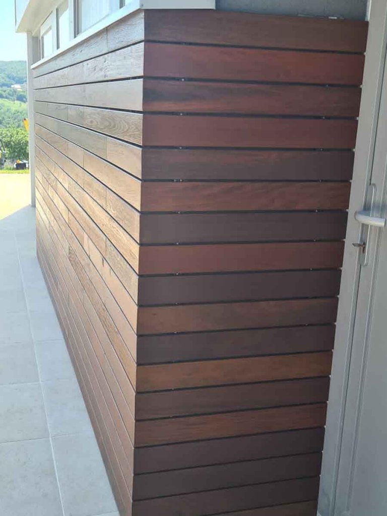 IPE Lapacho drvo decking zid i klupa Varazdin Breg 2