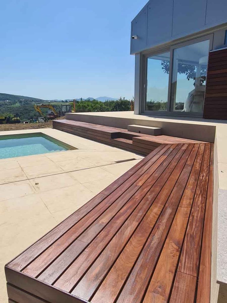 IPE Lapacho drvo decking zid i klupa Varazdin Breg 4