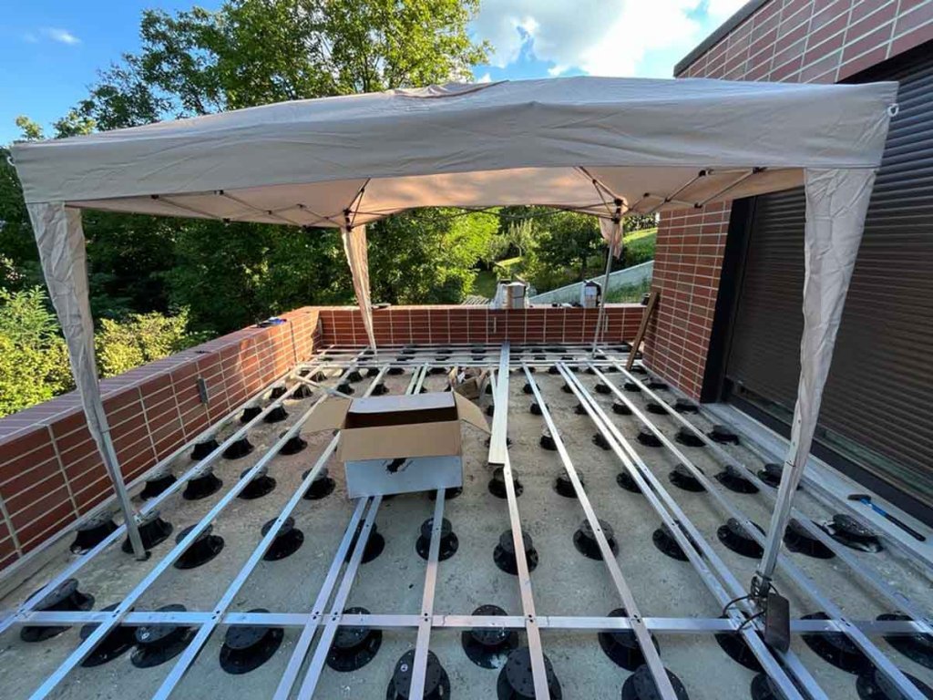 Termo Jasen drvo decking - privatni objekt Stubica montaza