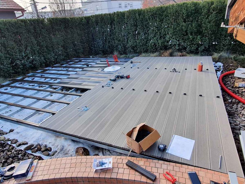 WPC Decking Select Grey - montaza na celicnu kosntrukciju - Zagreb