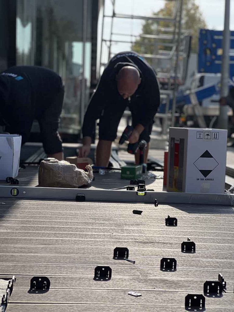 WPC Decking Select Wenge - montaza na nivelirajuce stope (buzone) Vrbani Zagreb 3