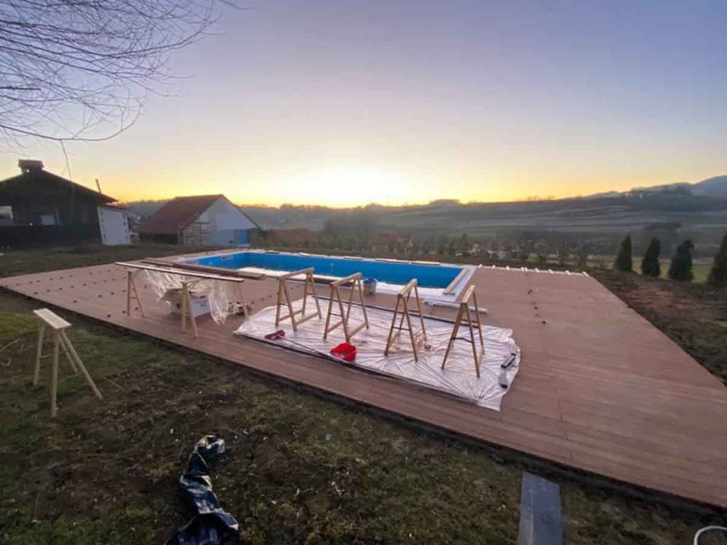 WPC Decking Supreme Milk Brown - Bazen Semnica